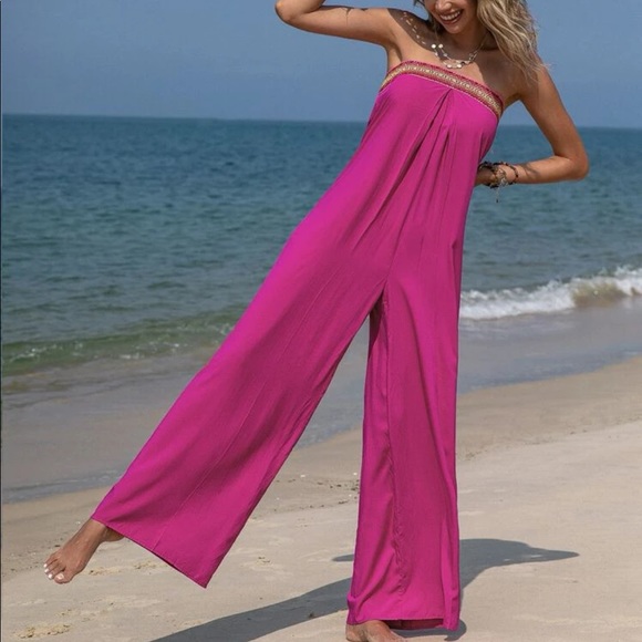 Pants - Tube wide leg jumpsuit